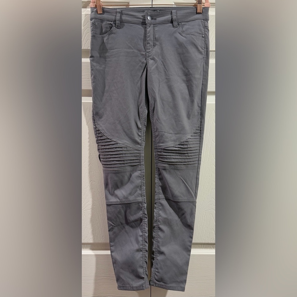 Prana Women Pants Brenna Moto Style Gray Size 10 Skinny Water Repellent